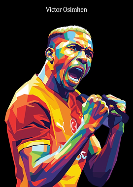 Victor Osimhen Pop Art Portrait