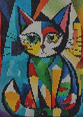 Knitted Cat Portrait