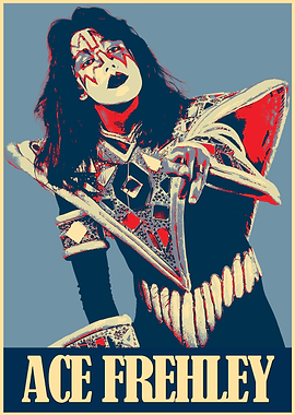 Ace Frehley Kiss Pop Art Poster
