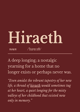 Hiraeth Definition Poster