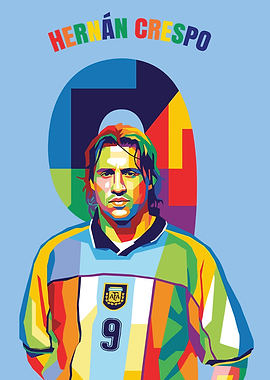Hernan Crespo Pop Art Portrait