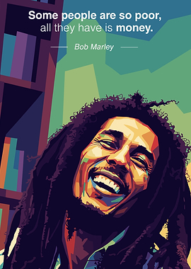 Bob Marley Quote Pop Art