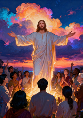 Jesus Appears to Worshippers