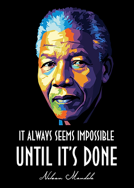 Nelson Mandela Pop Art Portrait