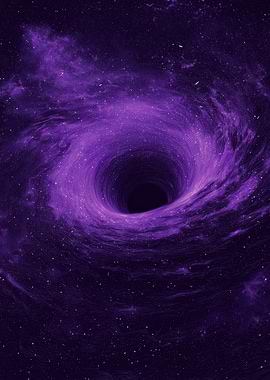 Purple Black Hole Galaxy