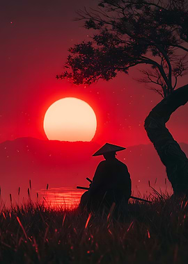 Samurai at Sunset