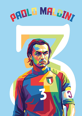 Paolo Maldini WPAP Portrait