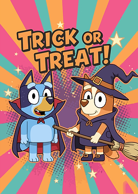 Bluey and Bingo Halloween Trick or Treat