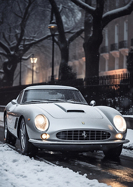 Silver Ferrari in London