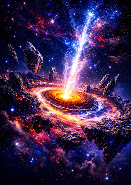 Cosmic Black Hole Energy Beam