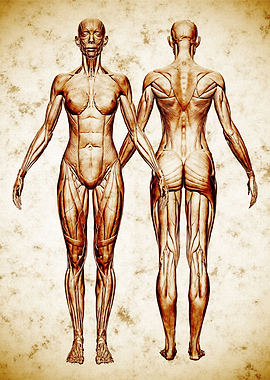 Anatomical Muscle Map of Human Body