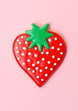 Kawaii Strawberry Cookie