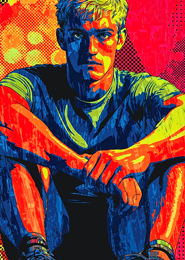 Pop Art Youth Vibrant Portrait