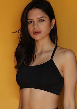 sasha calle in Black Sports Bra