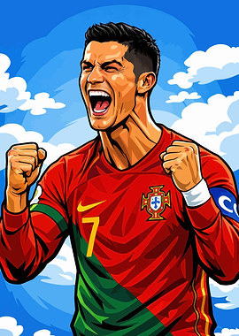 Cristiano Ronaldo celebrating a goal