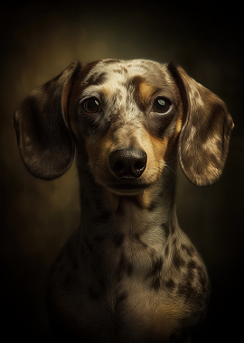 Spotted Dachshund Portrait