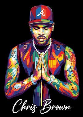 Chris Brown Pop Art Portrait