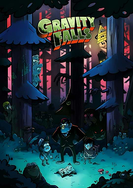Gravity Falls Forest Scene