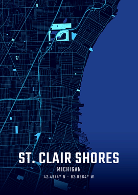St. Clair Shores Midnight City Map