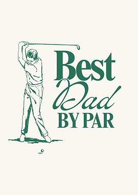 Best Dad By Par Golf Illustration