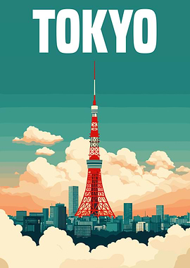 Tokyo Japan with Tokyo Tower