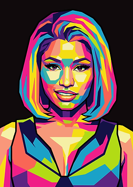 Colorful Pop Art Portrait of Nicki Minaj