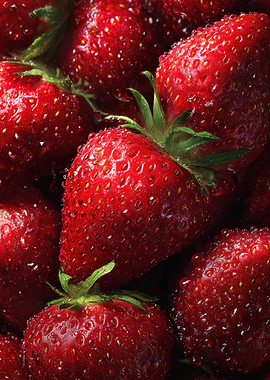 Close-up of Fresh Strawberries