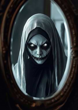 Scary creature in a mirror