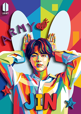 Jin BTS Pop Art Portrait