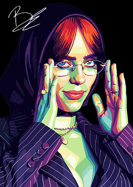 Billie Eilish Pop Art Portrait