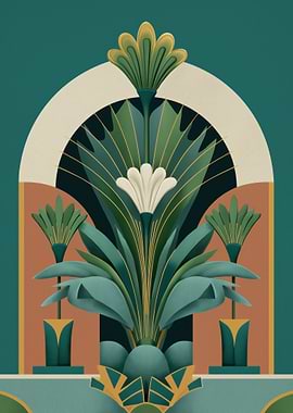 Art Deco Floral Arrangement