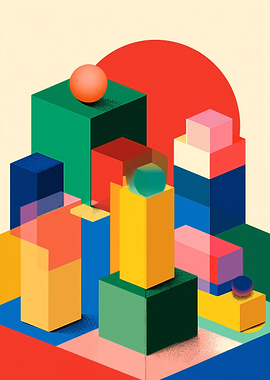 Modern Geometric Abstract Poster