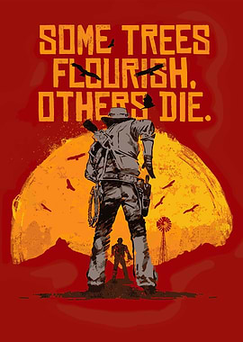 Western Cowboy Silhouette with Text