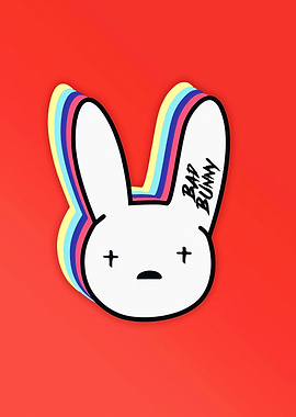 Bad Bunny Logo Sticker