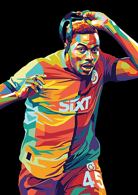 Football Player in Pop Art Style