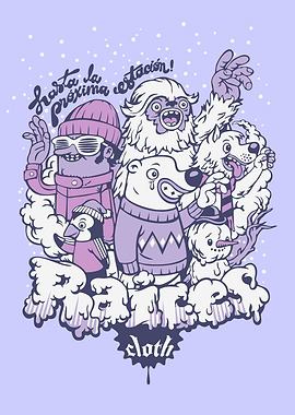 Winter Characters and Snow