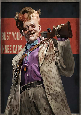 Creepy character with a shotgun