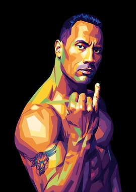 Dwayne 'The Rock' Johnson Pop Art