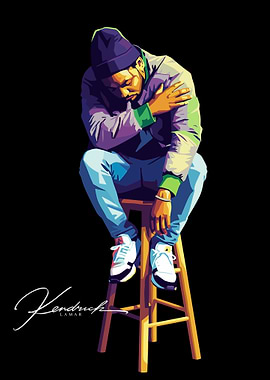 Kendrick Lamar Pop Art Portrait