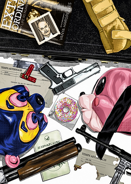 Pop Art Crime Collage – Dark Humor Cinematic Poster