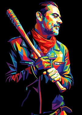 Negan with Lucille Pop Art