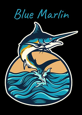 Blue Marlin Jumping from Water