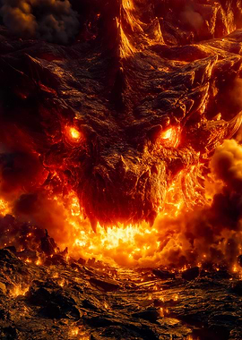 Inferno Dragon Epic Fantasy Art