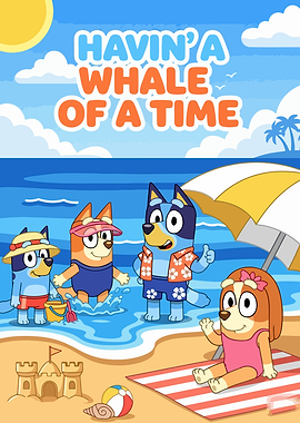 Bluey Characters at the Beach