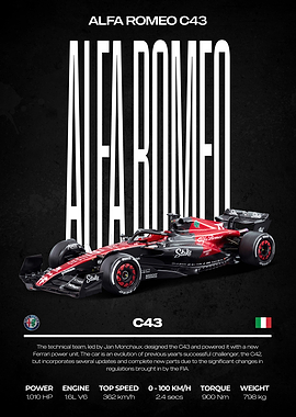 Alfa Romeo C43 Car Poster