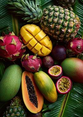 Assortment of Tropical Fruits