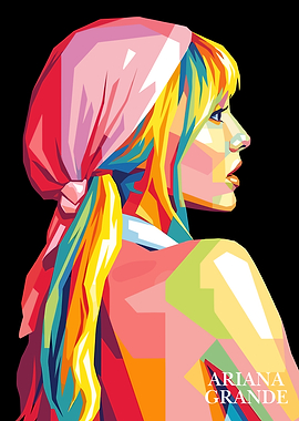 Ariana Grande Pop Art Portrait