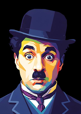 Charlie Chaplin Pop Art Portrait