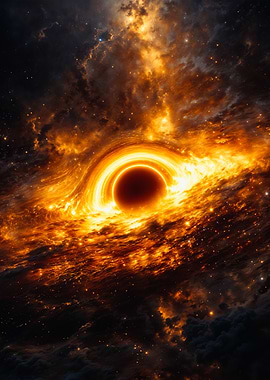 Cosmic Black Hole Vortex Art
