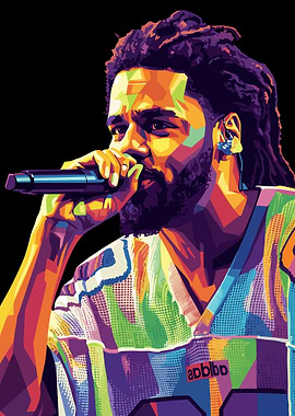 J. Cole Pop Art Portrait